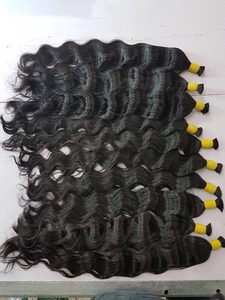 Extensions de cheveux humains vietnamiens 100% naturels, ondulés, en vrac, aspect naturel, qualité luxe, pour salons de coiffure, livraison mondiale. - Product Image 3