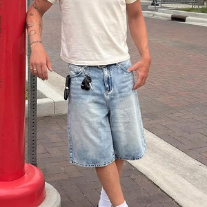 Pantalones Cortos de Algodón 100% para Hombre, Corte Recto, Estilo Casual Urbano, Transpirables, para Uso Diario, Moda de Verano - Product Image 3