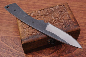 Couteau de chasse artisanal en acier inoxydable Pasha Enterprises et lame vierge avec fourreau en cuir, couteaux utilitaires de survie pour l'extérieur - Product Image 6