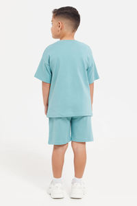 Ensemble de shorts à manches courtes imprimés personnalisés pour enfants - Motif imprimé uni - Ensemble de vêtements confortables pour enfants - Product Image 4