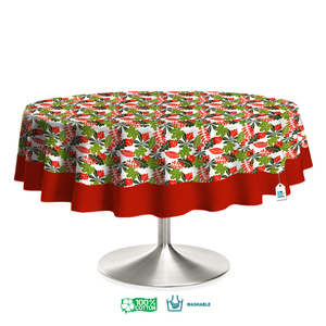 Decorative 100% Cotton Woven Modern <b>Table</b> <b>Cover</b> Floral Printed Pattern Soft <b>Waterproof</b> Oilproof for Dining Kitchen <b>Table</b> Use - Product Image 6