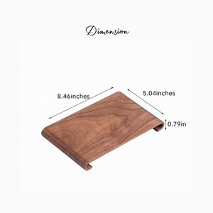 Plateau décoratif en bois au design minimaliste rectangulaire, avec poignée artisanale, emballage individuel pour la décoration de la maison - Product Image 3