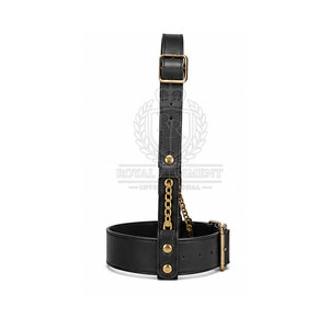 Ceinture Sam Browne en cuir élégante avec ajustement réglable, boucle classique et style décoratif pour les événements formels - Product Image 2