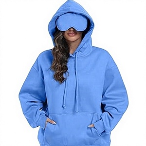 Sudadera con Capucha Extra Grande para Mujer, Color Sólido, Tejida en Algodón, Transpirable, para Otoño - Product Image 1