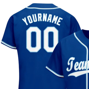 Royal White Light Blue Baseball Jersey for Men Button Down Team Uniform Breathable Lightweight <b>Athletic</b> Tournament Sports - Product Image 6