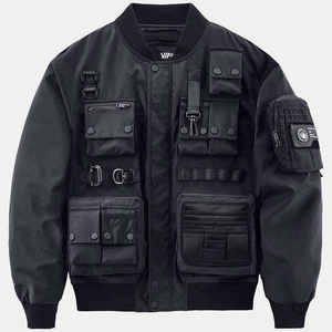 Custom Logo High Quality Mens Tactical <b>Techwear</b> <b>Jacket</b> Multi-pocket Cargo Bomber <b>Jacket</b> Windproof Functional Streetwear Coat - Product Image 2