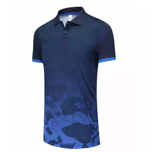 Men's Polo <b>T</b>-<b>Shirt</b> Rib <b>Collar</b> Loose Short Sleeves Color Combination Polo Golf <b>Shirts</b> with Custom Logo - Product Image 2