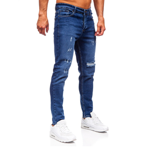 Vaqueros clásicos de corte ajustado para hombre, en tela de algodón elástica, con cintura media y diseño moderno de pierna estrecha. - Product Image 4