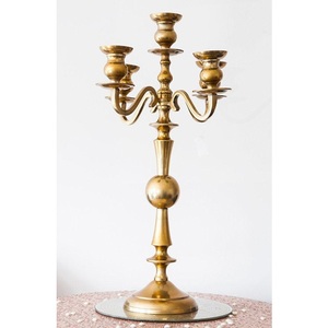 New design <b>Tall</b> Silver 5 Arm Candelabra 41 Inch cast Aluminum EPL Candle Holder Luxury Wedding <b>Table</b> Centerpiece customization - Product Image 4