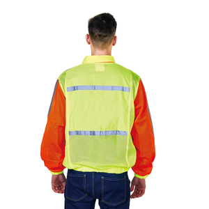 Veste softshell polaire haute visibilité pour hommes, vêtements de travail pour la construction, fabrication sur mesure OEM, vestes de travail pour hommes en vente en ligne - Product Image 5