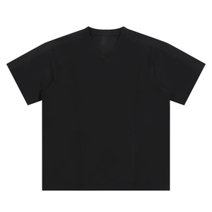Men's <b>V</b>-<b>Neck</b> Short Sleeve Solid Color Quick Dry Polyester <b>T</b>-<b>Shirt</b> Regular Fit Casual Jersey Knitted Top - Product Image 3