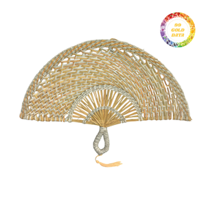Ventilador de mano de hierba marina más vendido: solución portátil de refrigeración para bodas al aire libre y eventos festivos. Precio. - Product Image 5
