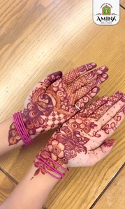 Amina Instant <b>Red</b> Colour Cone Body Painting Stick for Henna Art Adults Herbal Natural Plant Based Bridal Pattern Temporary - Product Image 3