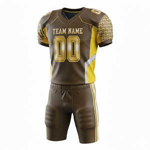 Custom American Football Uniform Set Sublimated Football Jersey and Pants Breathable Polyester Team Sports Wear - Product Image 6