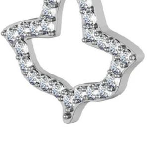 Pendientes de Plata con Diseño de Hoja de Cristal para Mujer, Joyería Elegante y a la Moda, Pendientes de Botón, Accesorio Destacado, Regalo, Uso Diario - Product Image 5