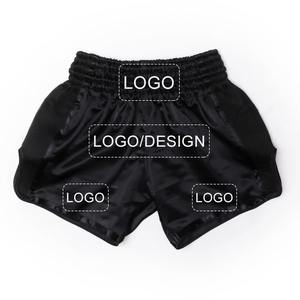 High Performance Thai Shorts Personalized Branding Sublimation Print Smooth Satin Material Comfortable Fitness Training Shorts - Product Image 4