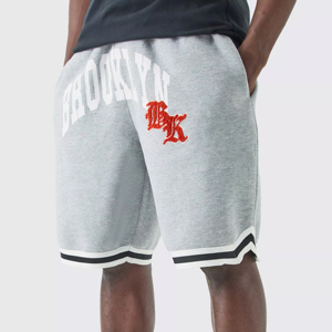 Shorts de course et de basketball pour hommes en coton respirant imprimé ODM, impression graphique personnalisée sur toute la surface, polyester - Product Image 4