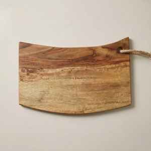 Tabla de cortar de madera de acacia natural premium hecha a mano con orificio para colgar, bandeja de cocina diaria para el hogar - Product Image 3