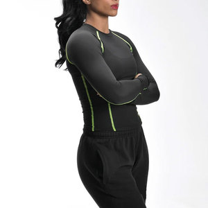Camiseta Deportiva de Compresión con Alto Contenido de Elastano para Mujer, Ajustada, Manga Larga, Absorbe la Humedad, Poliéster/Nailon, Ajuste Ceñido al Cuerpo - Product Image 3