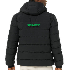 Geometric Pattern Printed Puffer <b>Jacket</b> Men Modern Streetwear Fashion <b>Padded</b> Bubble Coat Outwear - Product Image 4