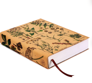 Antique Botanical Leather <b>Journal</b>, Handmade Writing <b>Notebook</b>, Gift for Her - Product Image 5