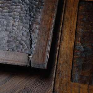 Plateau en bois Wabi-Sabi, plateau à thé sculpté à la main, plateau en bois rustique, décoration zen pour la maison, esthétique japonaise, look vintage, cadeau minimaliste - Product Image 4