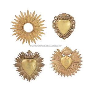 Métal Sacré Milagros Miroir Coeur Sacré Coeur Vintage Cadre Tenture Murale Décor - Product Image 6