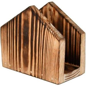 Porte-serviettes élégant en bois et métal pour cuisine moderne, table à manger, bar à domicile, café - Design durable et fonctionnel, fait main - Product Image 6
