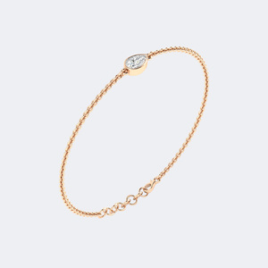 0.50CTW Pear Bezel <b>Set</b> Diamond Station Bracelet - Product Image 4