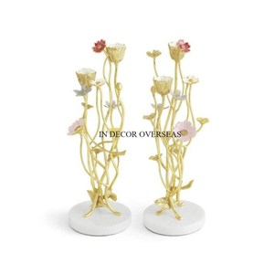Beautiful Looking High In Demand Golden Floral Designer Candelabra <b>Candle</b> <b>Stick</b> Holders Home And Hotel Luxury Table Decoration - Product Image 1