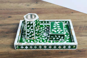 Radiant Harmony MOP Inlay Mabkhara Burner Lujoso soporte de incienso decorativo hecho a mano para decoración del hogar Mezquita y regalo festivo - Product Image 5