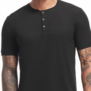 T-shirt en coton surdimensionné pour homme, broderie personnalisée, col rond rayé, décontracté, été, mode écologique, vêtements en gros - Product Image 6