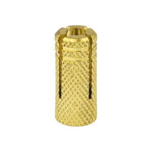 Ancrage à enfoncer en laiton avec filetage interne et corps moleté pour une fixation sécurisée, ancrage à enfoncer en laiton M6, longueur 15 mm, fixation béton - Product Image 2