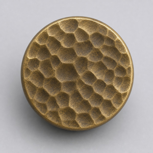 Antique Brass <b>Mushroom</b> Cabinet Knob Hand Hammered Round Furniture Drawer Pull <b>Decorative</b> Hardware - Product Image 3