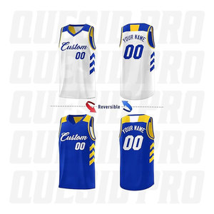 Maillot de basketball sans manches personnalisé à rayures, sublimation intégrale, certifié BSCI, vente en gros, haut de gamme - Product Image 4