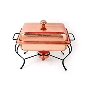 Plato de Chafing de Metal chapado en cobre, plato de lujo para servir comida, para Hotel y restaurante - Product Image 2