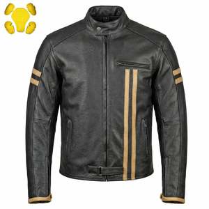 Wholesale <b>Motorcycle</b> <b>Leather</b> <b>Jacket</b> CE Elbow, Shoulder & Back Protection <b>Armor</b> Bike Rider Custom Logo Motorbike Racing <b>Jacket</b> - Product Image 1