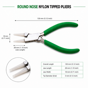 Pince à bec rond à pointe en nylon, outil de bijouterie, anti-rayures, pour la fabrication de boucles, le pliage de fil, le bricolage, outil de réparation professionnel - Product Image 4