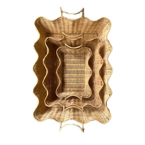 Panier en rotin rectangulaire ou rond fait main sur mesure, artisanat rustique tressé pour l'organisation, le rangement et la plantation d'arbres - Product Image 4