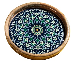 Plateau de service en bois imprimé personnalisé à forte demande taille parfaite pour la maison hôtel restaurant design classique pour un service élégant - Product Image 1