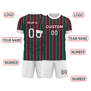 Tenues de football personnalisées de haute qualité pour hommes avec logo OEM/ODM, kits d'équipe à séchage rapide avec impression numérique, vert rétro pour hommes - Product Image 6