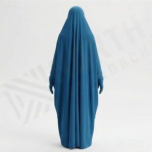 Abaya Larga hasta el Suelo para Mujeres Musulmanas, Manga Larga, Transpirable, Vestido Modesto, Moda Islámica, Venta al por Mayor para Minoristas - Product Image 2