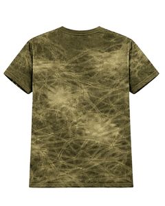 Camiseta Verde Oliva con Efecto Teñido para Hombre, Cuello Redondo, Manga Corta, Algodón, Estilo Casual Urbano, Lavado Vintage, Personalizada, OEM, Proveedor Mayorista de Camisetas - Product Image 2