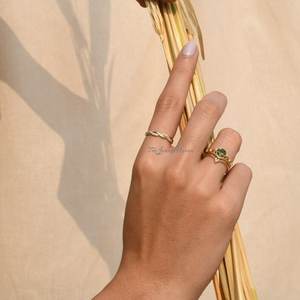 Anillo de Boda Trenzado para Mujer, Anillo de Eternidad con Moissanita, Plata Blanca Sólida de 14K, Anillo de Boda Infinito Trenzado, Regalo de Aniversario - Product Image 2