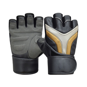Meilleur fournisseur de gants de fitness demi-doigts en cuir pour la musculation, la gym et l'entraînement, unisexe, à enfiler, sans doigts - Product Image 1