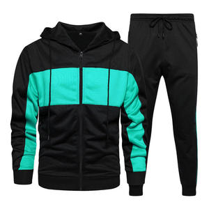 Conjunto Deportivo de Alta Calidad para Hombre, Chaqueta con Capucha y Cremallera Completa de Felpa de Algodón, con Pantalones Jogger, Cómodo - Product Image 1