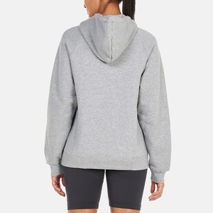 Custom 100% Cotton Fleece Pullover Hoodie Relax Boxy <b>Drop</b> Shoulder Sportswear Puff Print Logo Solid Color Women Sweatshirt - Product Image 6