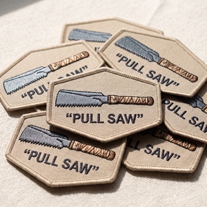 Outil de travail du bois à surface ovale, patch brodé, fabricant en gros personnalisé - Product Image 2
