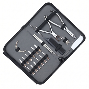 Kit de Herramientas Profesional de Acero Inoxidable para la Instalación de Extensiones de Cabello, Herramienta para Engarzar Cuentas - Product Image 6