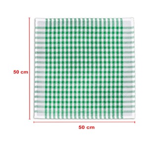 Serviettes de cuisine promotionnelles vertes et blanches à motif à carreaux, serviettes de cuisine douces pour usage domestique - Product Image 5